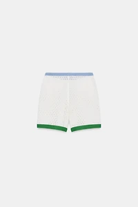 OPENWORK KNIT SHORTS