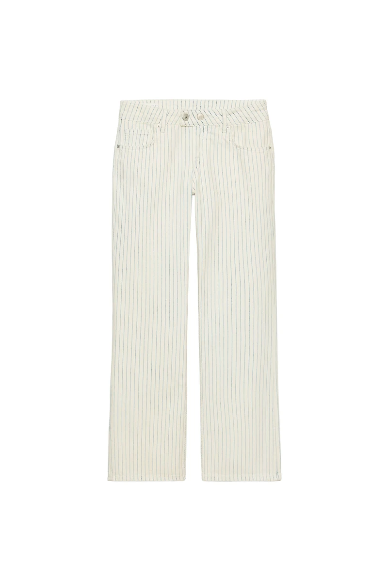 TRF LOW RISE STRIPED STRAIGHT JEANS