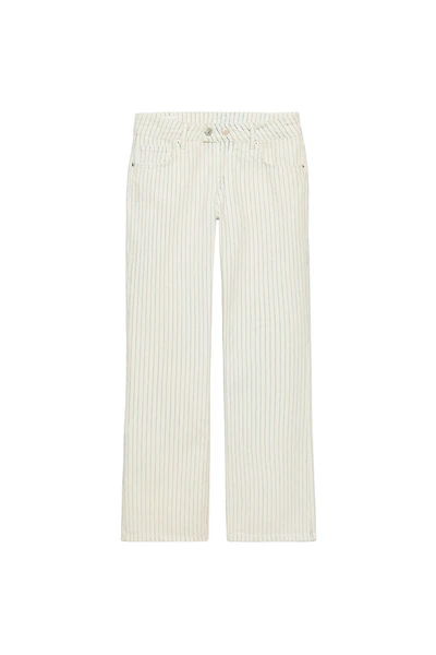TRF LOW RISE STRIPED STRAIGHT JEANS