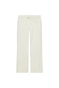 TRF LOW RISE STRIPED STRAIGHT JEANS