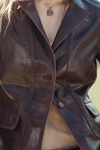 BLAZER COURTE 100% CUIR LIMITED EDITION