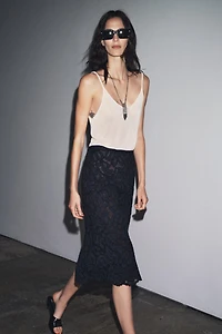 ZW COLLECTION LACE MIDI SKIRT