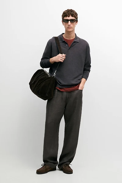 Faux jean semi-jogger en lin