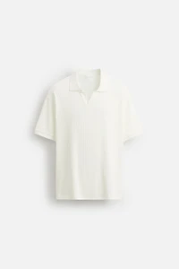 RIB KNIT POLO SHIRT
