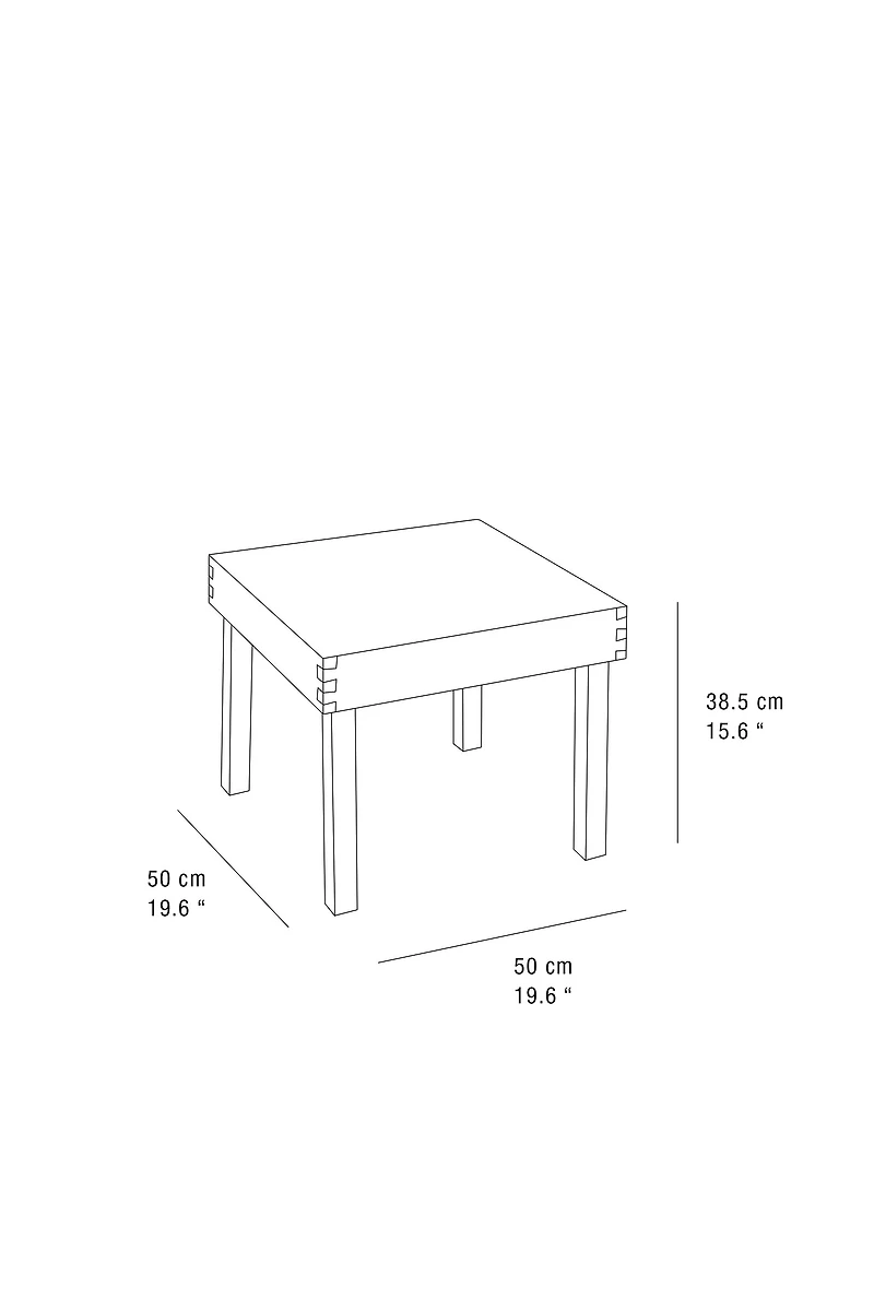 SIDE TABLE MADE OF WOOD AND LEATHER