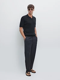 Polo en maille tressée