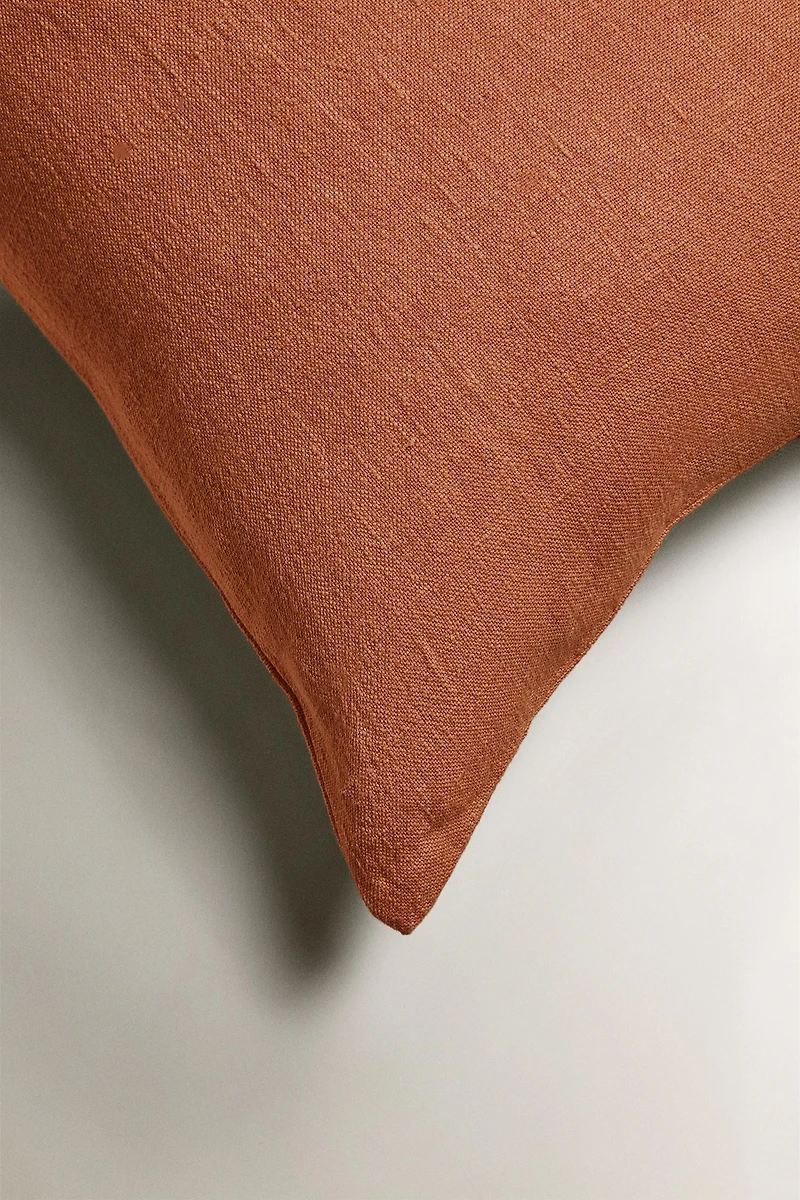WASHED LINEN THROW PILLOW COVER