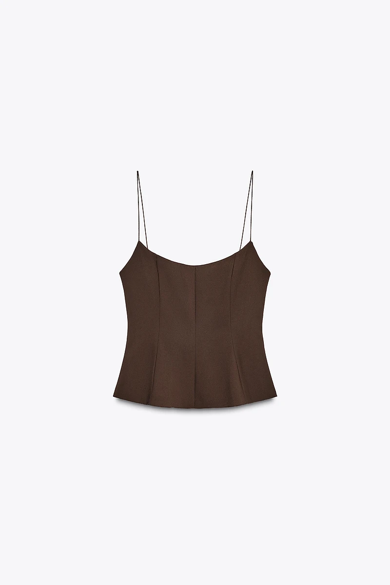 STRETCH PEPLUM TOP