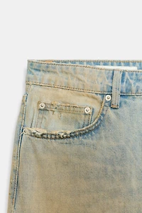 TRF RIPPED BAGGY DENIM JORTS
