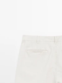 Bermuda léger lin mélangé