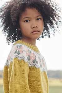 LIMITED EDITION WOOL BLEND GREEK PRINT SWEATER