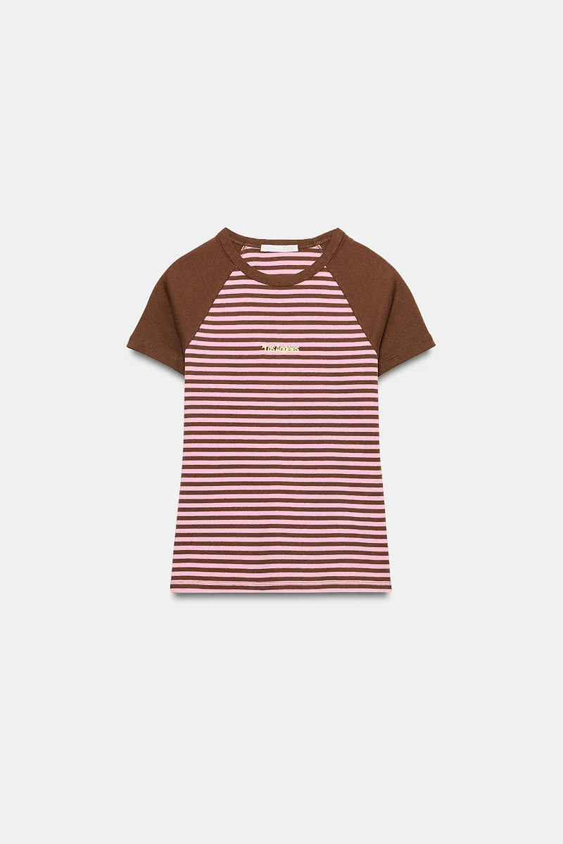 T-SHIRT MANCHES RAGLAN À RAYURES