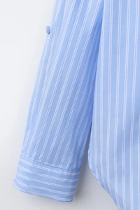 STRIPED POPLIN SHIRT AND RIB T-SHIRT PACK