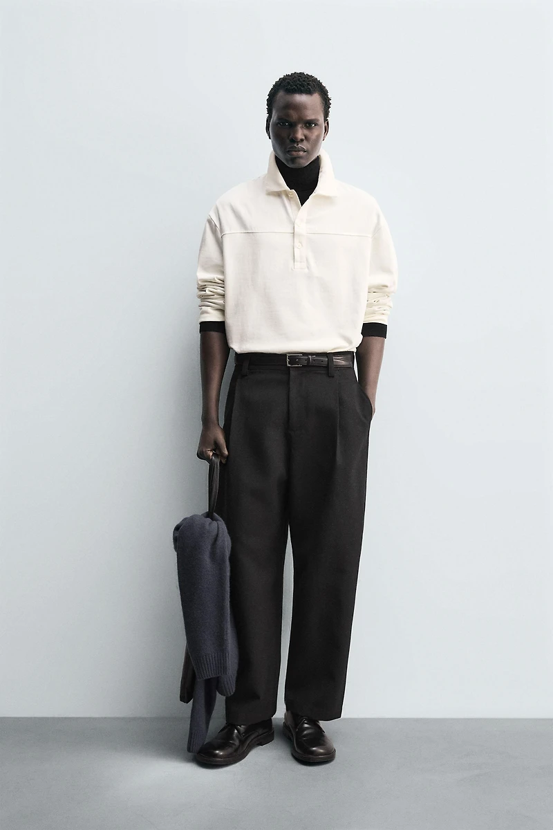 BOXY FIT TEXTURED POLO