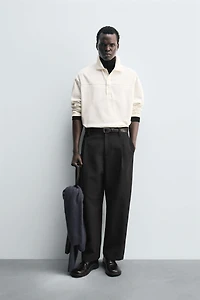 BOXY FIT TEXTURED POLO