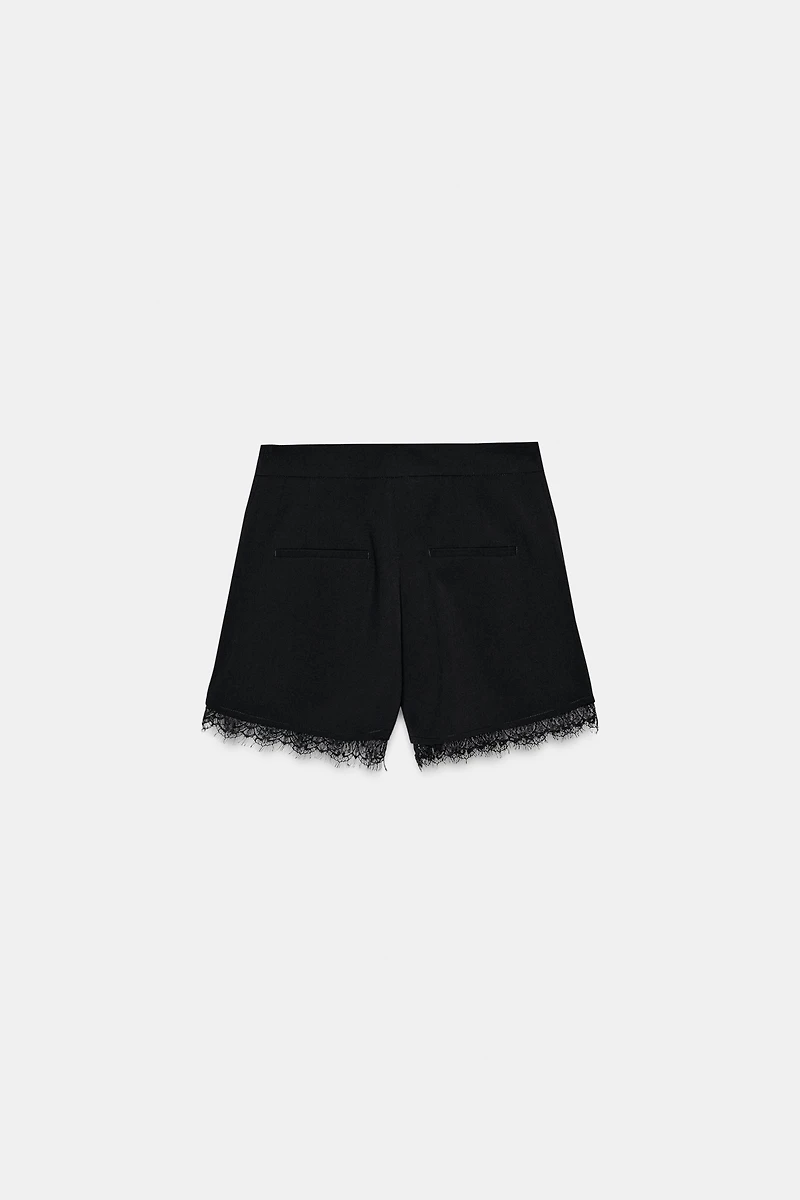 LACE TRIM SHORTS