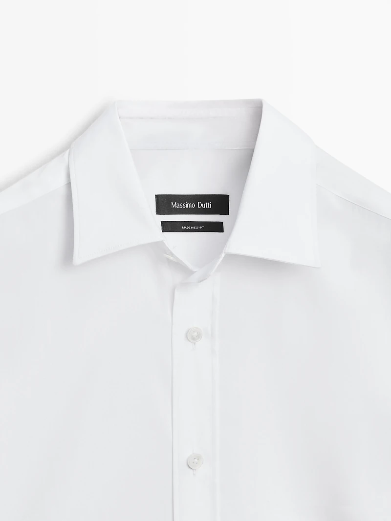 Chemise slim fit stretch en coton mélangé