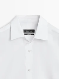 Chemise slim fit stretch en coton mélangé