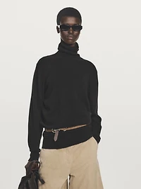 Knit 100% cashmere turtleneck sweater