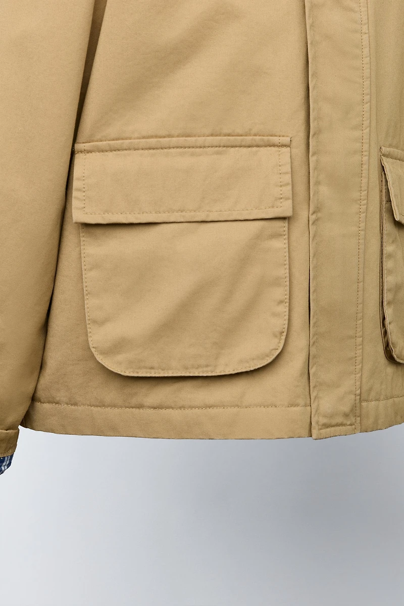 BLOUSON COL CONTRASTE