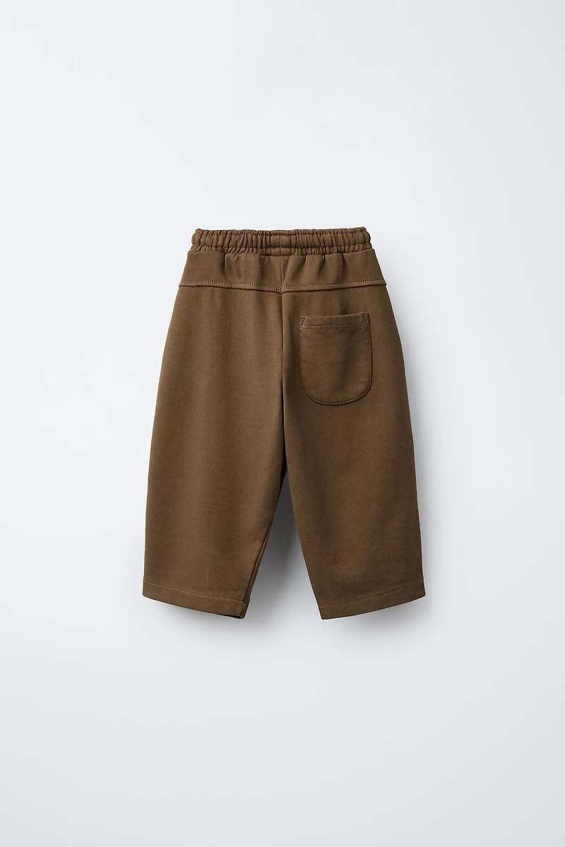 STRAIGHT LOGO PLUSH PANTS