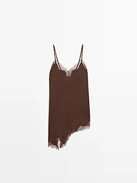 Top asymétrique lin mélangé