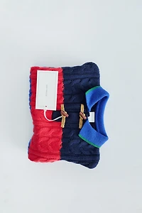 ZARA TIMELESS - COTTON AND WOOL CABLE-KNIT POLO JUMPER