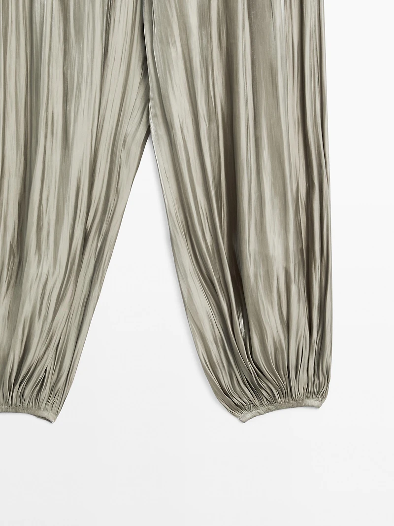Shiny balloon trousers - STUDIO