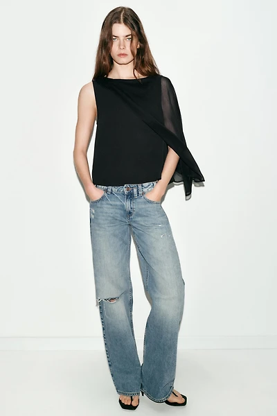 COMBINATION CAPE BLOUSE