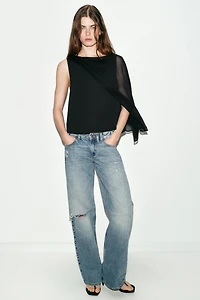 COMBINATION CAPE BLOUSE