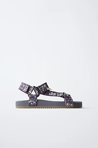 FLORAL TECHNICAL SANDALS