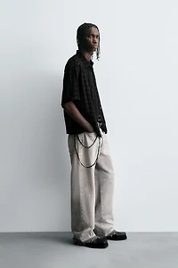 JACQUARD NEEDLE-OUT SHIRT