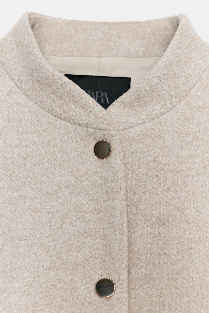 SOFT BOMBER WITH ELASTIC HEM