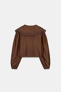 FLOWY SHIRT WITH PETER PAN COLLAR