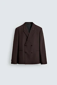 DOUBLE BREASTED BLAZER WITH WOOL
