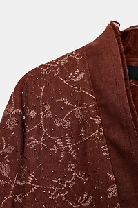 ZW COLLECTION LINEN EMBROIDERED KIMONO