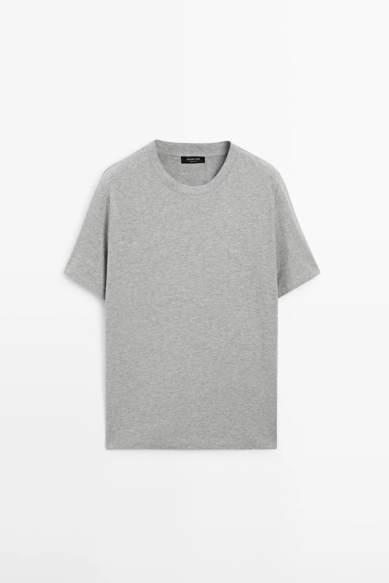 Short sleeve cotton melange T-shirt