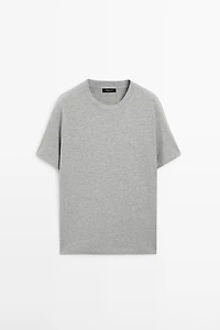 Short sleeve cotton melange T-shirt