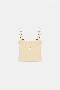 STRETCH FLORAL CORSET TOP
