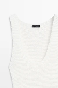 Long matching linen blend dress