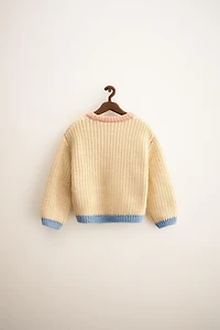 ZARA TIMELESS - PULL EN GROSSE MAILLE LISERÉS À CONTRASTE
