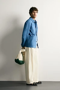 WASHED REGULAR FIT POCKET OVERSHIRT