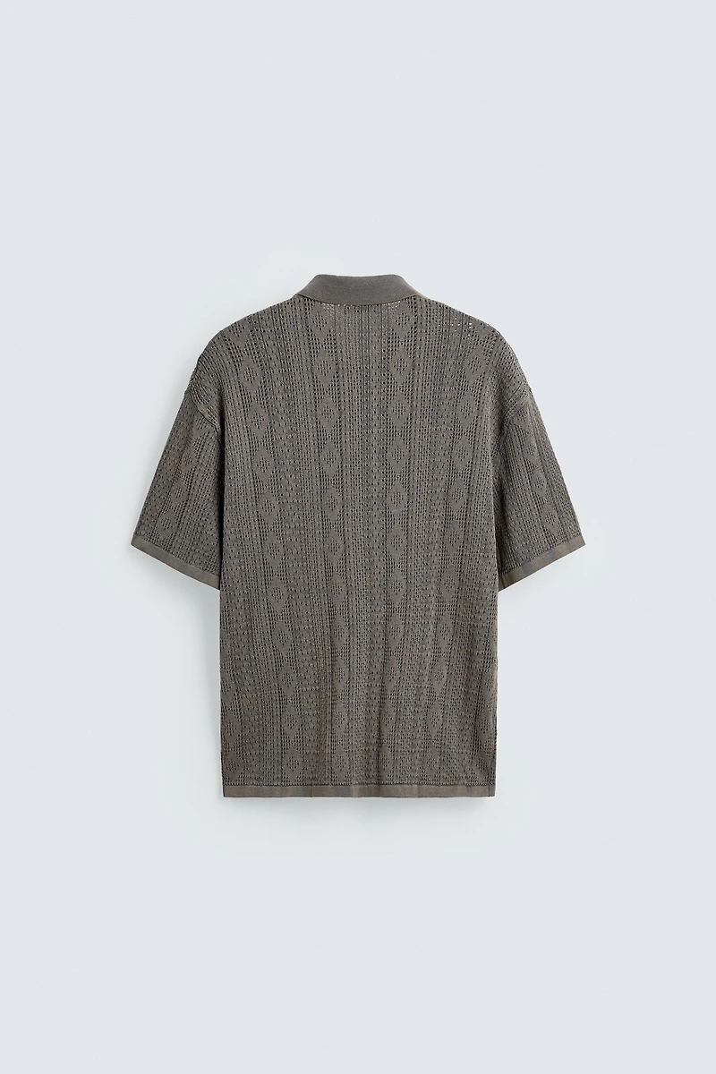 JACQUARD KNIT SHIRT