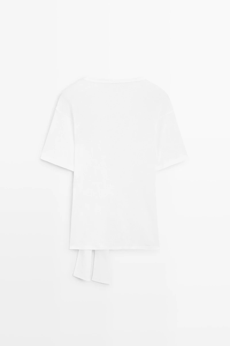 T-shirt manches courtes avec nouage