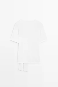 T-shirt manches courtes avec nouage