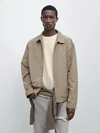 Short technical fabric jacket