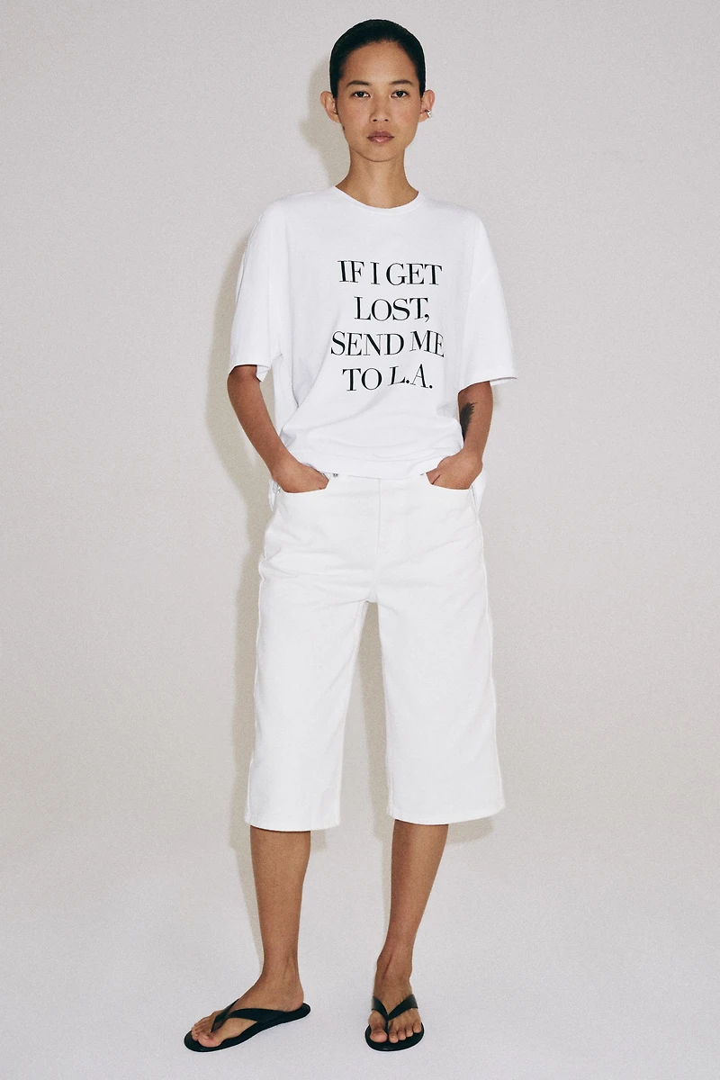 SHORT SLEEVE TEXT T-SHIRT