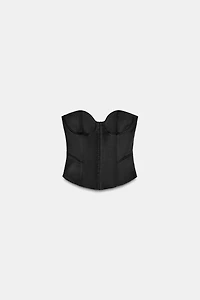 SATIN EFFECT SWEETHEART CORSET TOP