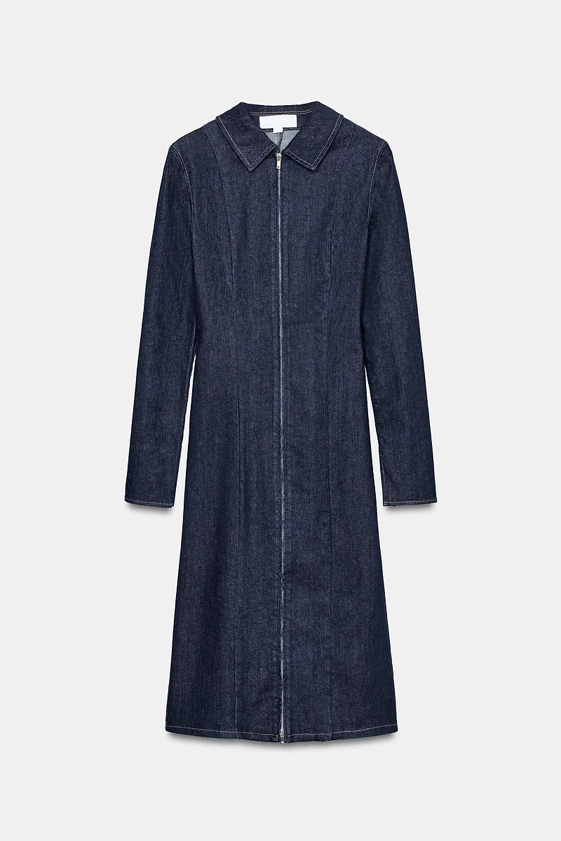 TRF DENIM ZIPPER DRESS