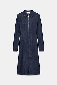 TRF DENIM ZIPPER DRESS